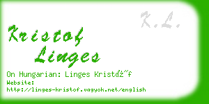 kristof linges business card